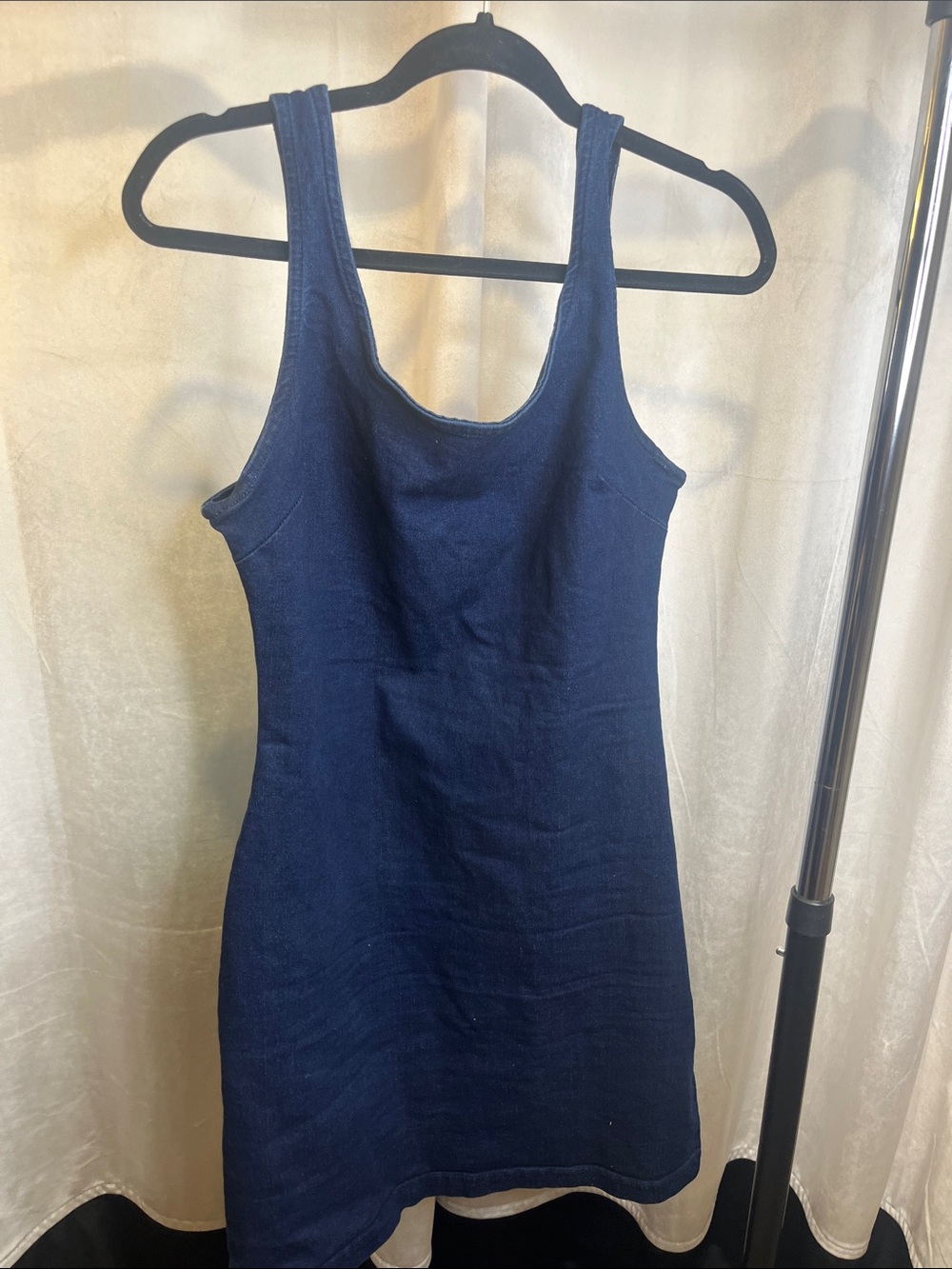Classic Navy Scoop Tank Dress - Women's Sleeveless Knit Top